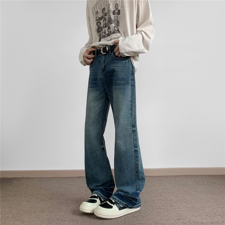 C315-G3010秋冬现货美潮高品质重水洗微喇牛仔裤地毯(P70X98)2,男装牛仔裤,电商C315