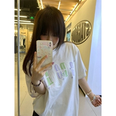 H0743-P35前后贴布刺绣索罗娜领口+包边拉肩短袖T恤女，男装T恤，星座617A-2