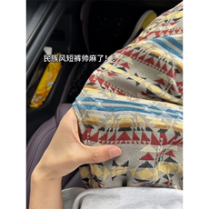 B221美式ins高街宽松民族风休闲短裤五分裤LK25557-特P28控58，男装牛仔裤，电商B221