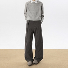 春上新阿苏特染重工水洗休闲裤长裤微喇裤子A014-DY25202-特P55，男装休闲裤，电商A014