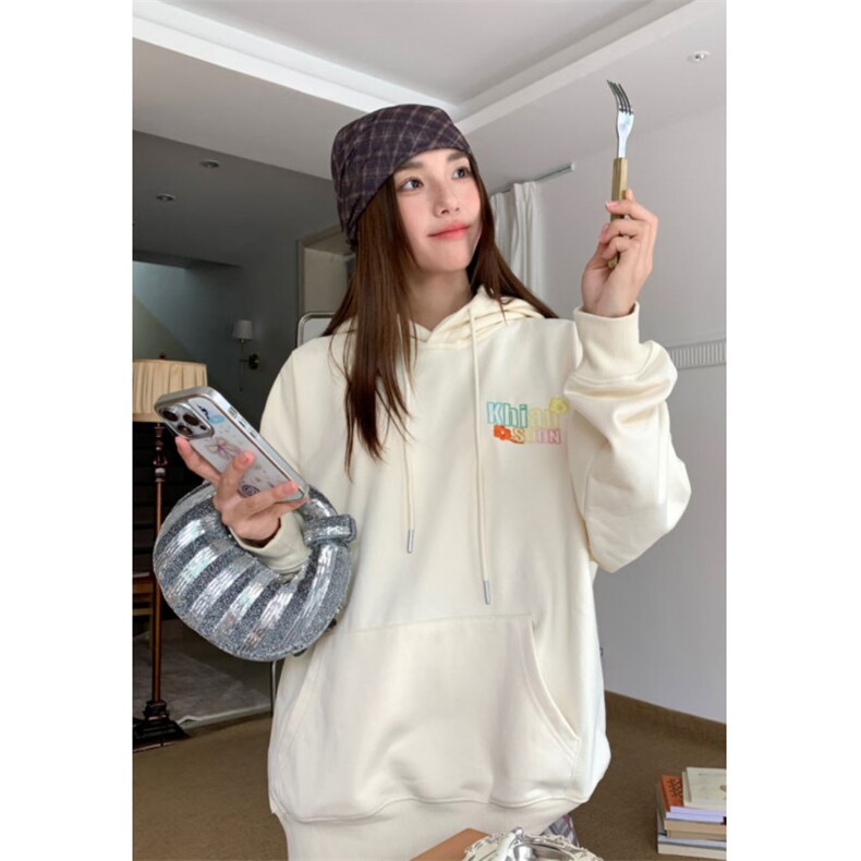 5571-P55原版刺绣口袋压线纯棉华棉复合休闲卫衣薄款/加绒,女装卫衣/绒衫,星座617A-2