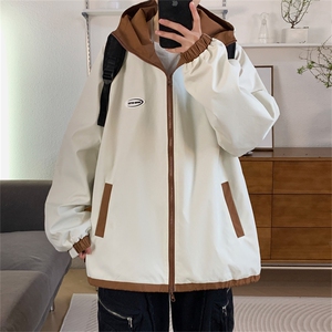 JK9012/P70春装新款两面服中性风夹克男防水冲锋衣宽松外套两面穿图片
