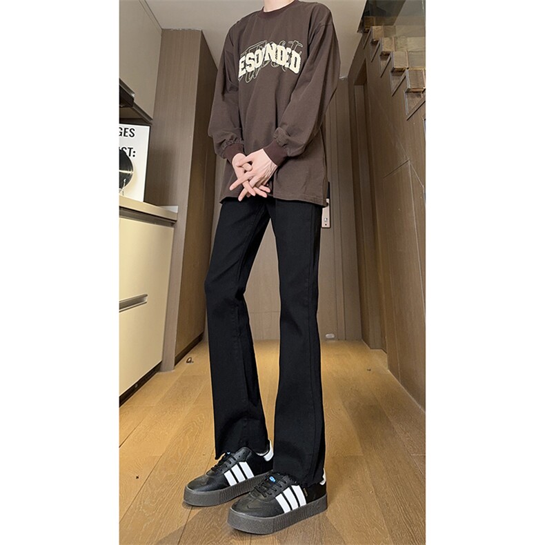 现货主推弹力渐变大码直筒微喇毛边牛仔裤K860-K861-K866-P50,男装牛仔裤,星座205