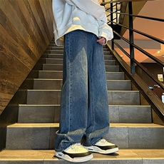2026春季新款外景大码美式马吉拉牛仔裤M-5XGK24109-特P40，男装牛仔裤，电商A022