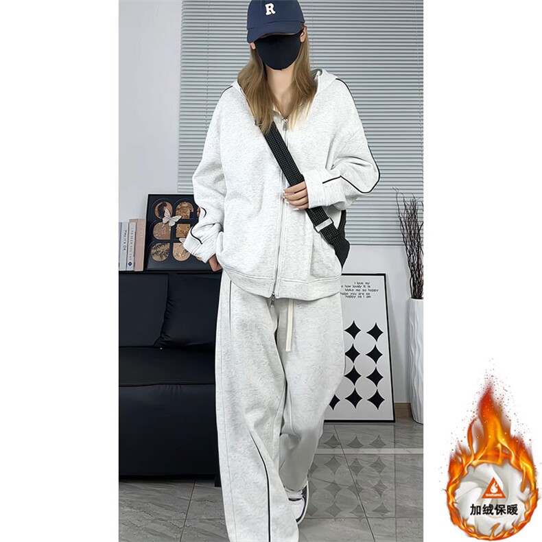 加绒加厚运动服套装W4683JR（加绒）特P60/K8666JR（加绒）特P45，男装休闲套装，电商A007