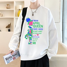 2025新款春秋季男生大码长袖卫衣港风潮牌圆领卫衣男，男装卫衣，星座1206（原A206）