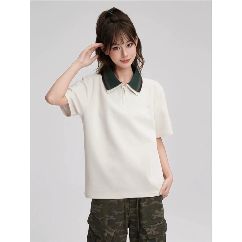 网图现货翻领短袖休闲撞色夏季透气舒适短袖中生校服RN748-P45,男装T恤,星座1005-4