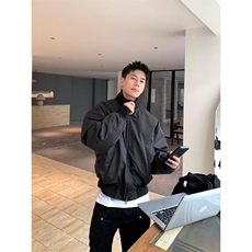 立领棉服男韩版潮流高街痞帅休闲百搭面包服廓形飞行员高级感外套，男装夹克，星座506A