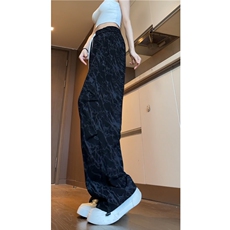 ins潮流闪电纹褶皱灯芯绒百搭宽松休闲裤B315-K24304-特p35控68，男装休闲裤，电商B315