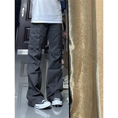 水洗纯棉褶皱工装裤ZK0376-P55，男装牛仔裤，星座313A(原308A-2)
