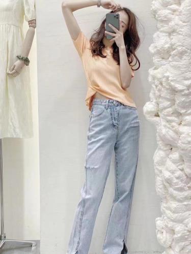 一粒扣针织上衣,女装,WW9