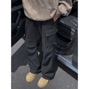 新款美式cleanfit微喇褶皱工装裤 XZ604-KG97-特P50控88图片