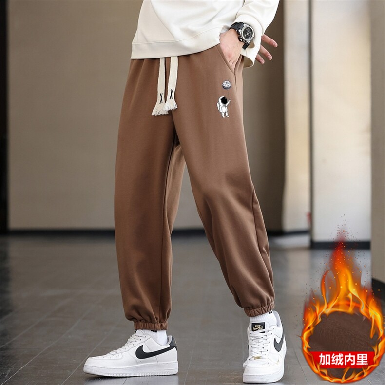 现货主推2025秋冬加绒新款男士休闲印花运动长裤JR913-P20，女装休闲裤，星座1816-2（原1210–2）