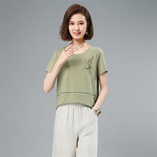 圆领短袖时尚气质T恤韩版优雅潮流2021年夏季，女装T恤，小林双子