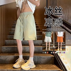抖音品质男宽松直筒冰丝运动短裤A146-GY251特p21量大优，男装牛仔裤，HDA146