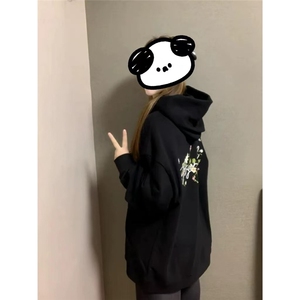刺绣卫衣男女韩版潮流宽松百搭帅气2025秋冬ins新款外套WB498-P55图片