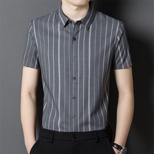 APc22221302钱塘2020-3夏季新款条纹时尚休闲短袖精品衬衫P80