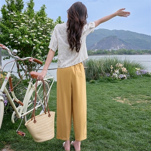 2025夏季圆领绣花衬衫女新款韩版时尚潮流百搭小个子上衣衬衣减龄图片