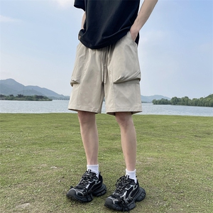 供视频~双层大口袋工装短裤防水面料 A454特P35控55图片