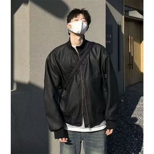 百搭潮流流行简约时尚慵懒日系新款皮PU加厚加棉夹克气质ins文艺图片