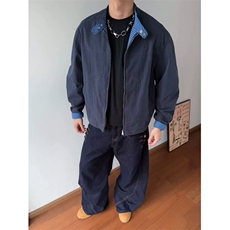 解构拼接格子立领夹克JK0152-P70，男装夹克，星座313A(原308A-2)