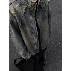 【有货】cleanfit水洗做旧短款牛仔外套美式工装夹克JK03LL-特P78图片