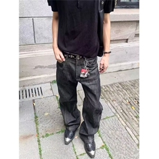 1506/G89190/P47港风潮男夏季新款嘻哈ins潮高街潮流痞帅长裤，男装休闲裤，星座1506A