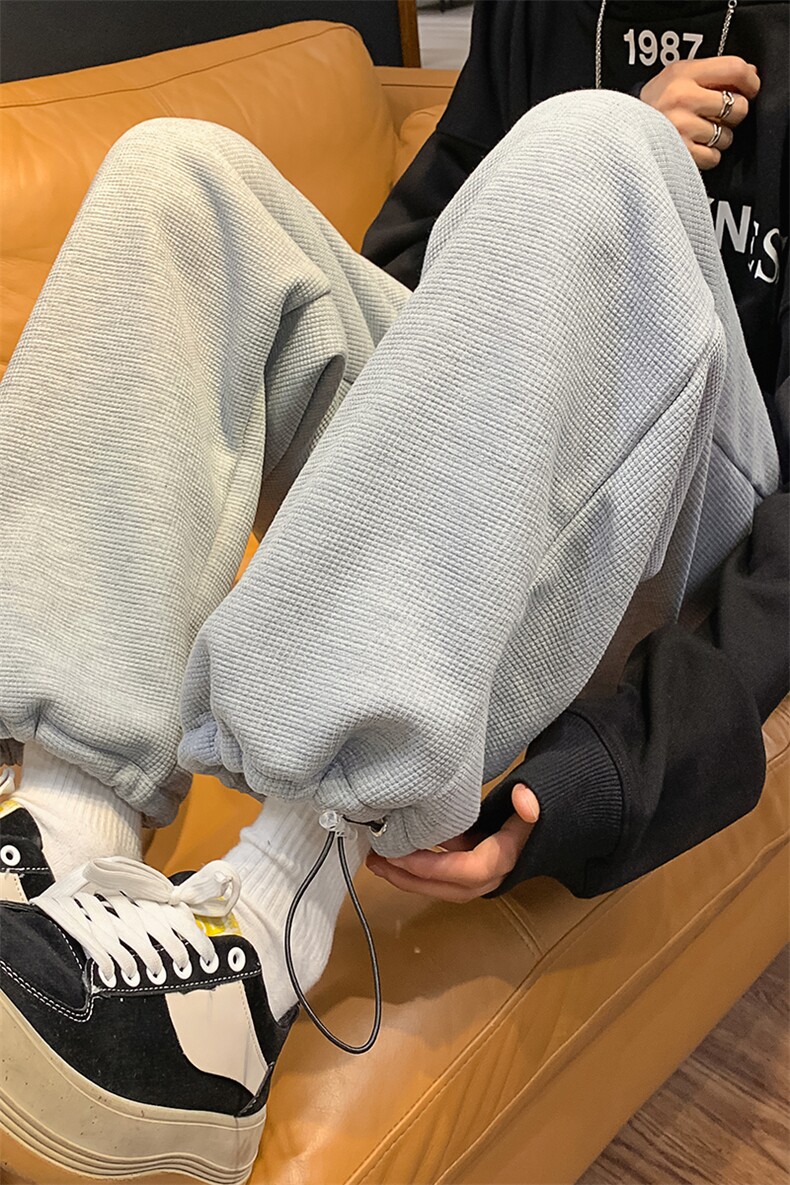 8XL-M羊羔绒卫裤男加肥加大码加厚加绒运动裤男胖子9029P55控68,男装休闲裤,电商D206-1