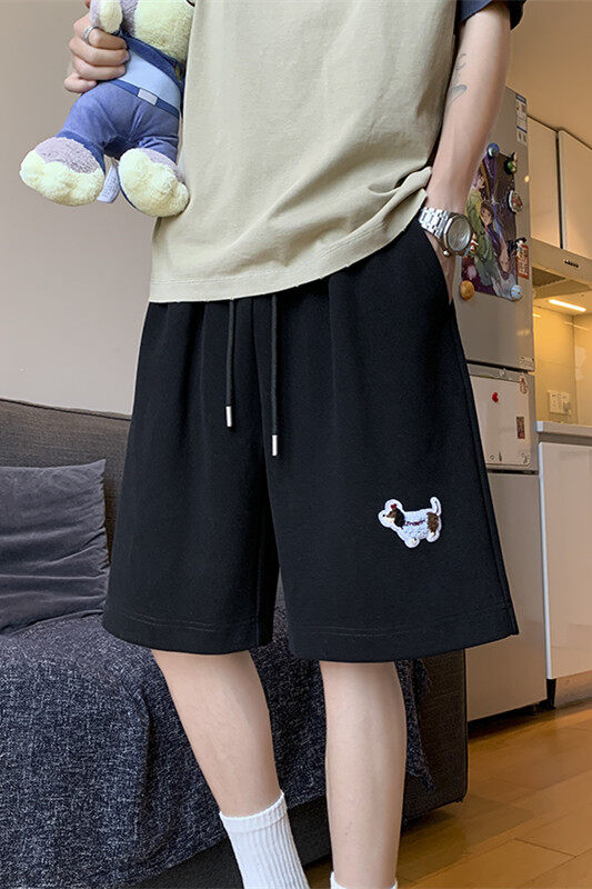 夏季新款腊肠狗绣标针织短裤65棉XZ604-DK813-特P25控48,男装牛仔裤,星座604