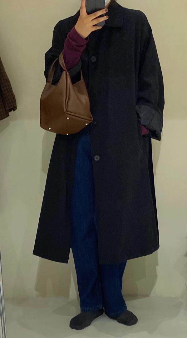 韩系风衣腰带款显瘦，女装风衣，韩昭昭 HZAZ