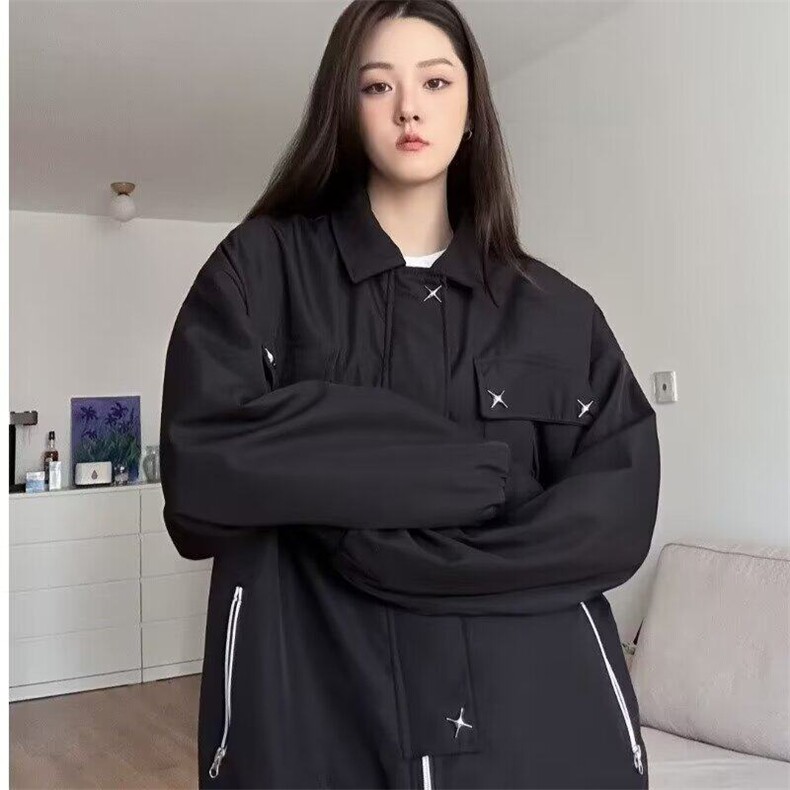 DV44-P65美式街头星星装饰设计男女潮工装夹克宽松休闲百搭情侣外,男装夹克,星座603-2