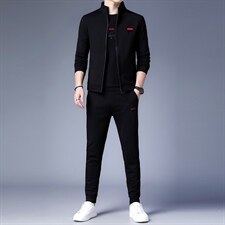 男土春季卫衣运动套装中青年男装爸爸2023春秋新款运动服图片