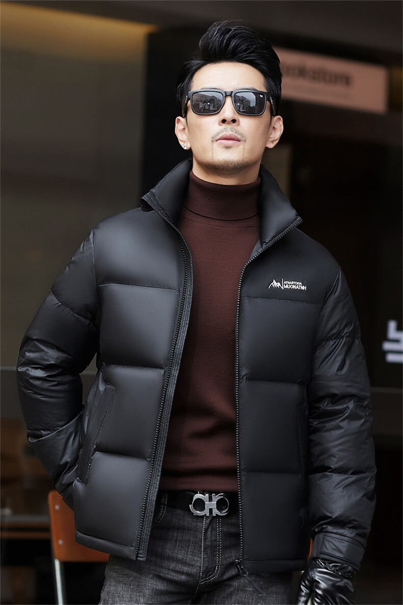 ZMS-M8820新款冬季男士鹅绒羽绒服立领保暖外套修身大衣,男装羽绒服,电商B360