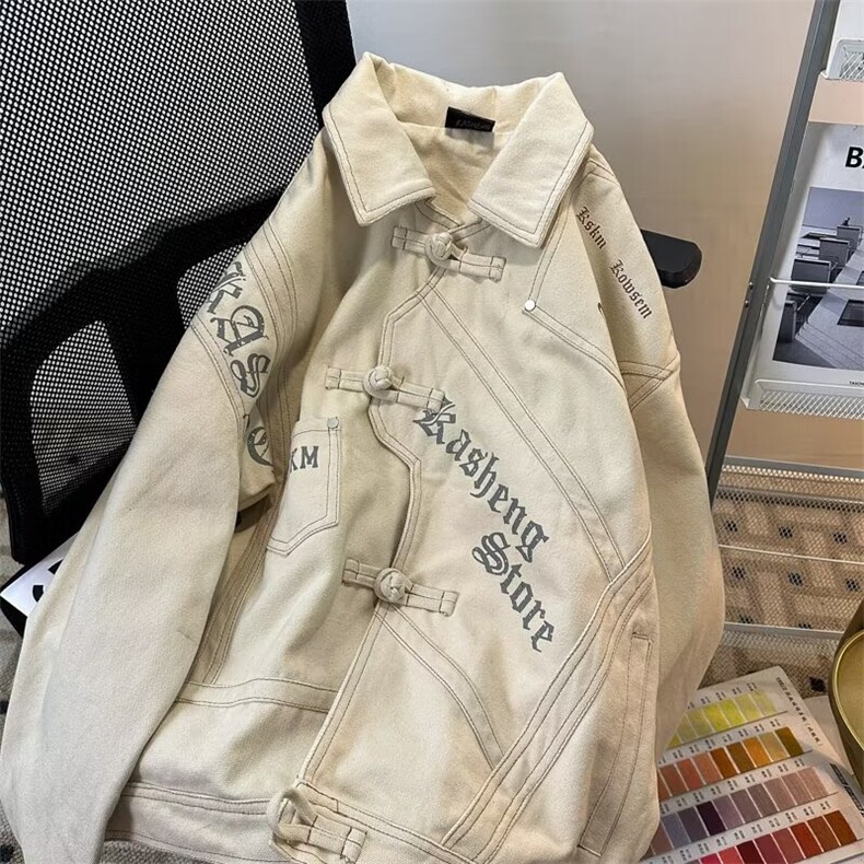 美式复古vintage风外套男女2025年春秋新款设计感宽松工装夹克，男装工装外套，星座601-1