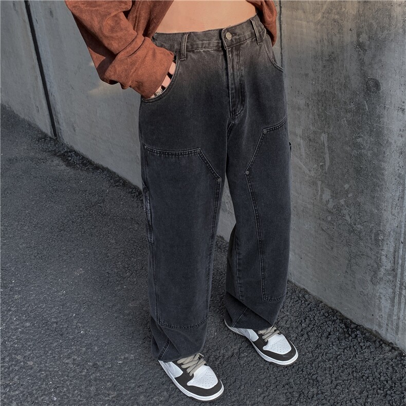 美式vibe风裤子ins高街牛仔裤男直筒裤X5591-桥洞图-P60-限78,男装牛仔裤,电商A061-1