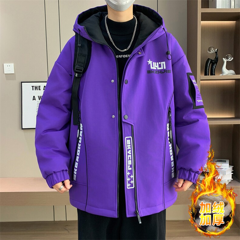 男士外套青年男冬季加绒加厚夹克外套帅气保暖棉衣男L8756-P93,男装夹克,星座310B-3
