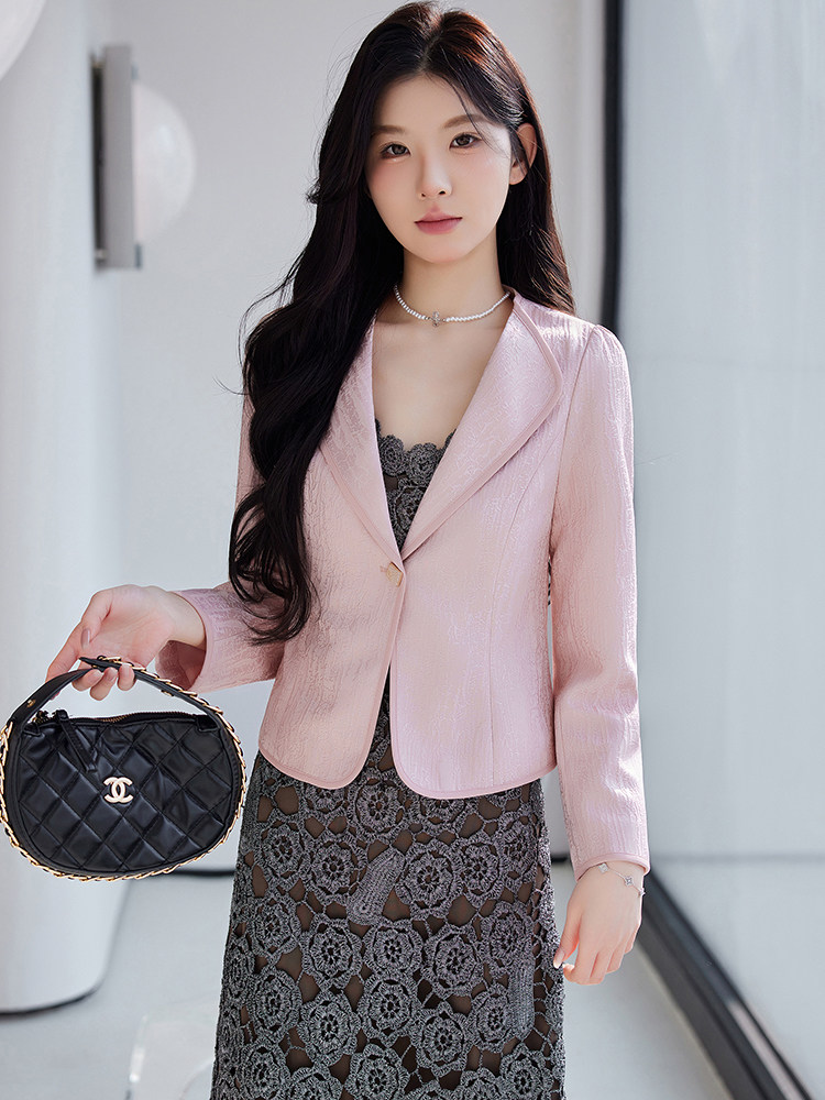 小香风外套女短款2025春秋新款披肩短外套坎肩配旗袍裙上衣子外搭,女装短外套,婵米儿