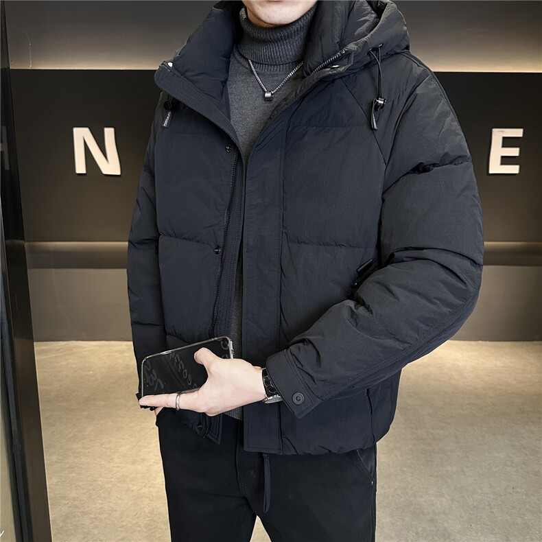 冬季店主风新款连帽标羽绒服男短款保暖羽绒外套Y2597-P235，男装羽绒服，电商A237