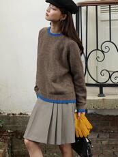 2025年秋季长袖长袖圆领时尚百搭通勤简约休闲加厚，女装针织衫/毛衣，佑昭祥羊绒