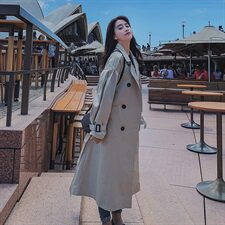 柒柒家风衣外套春季新款F34-P155控218，女装风衣，柒柒家