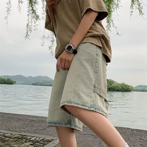 小脚青春流行牛仔裤夏季文艺五分裤新款潮男ins潮流日系图片