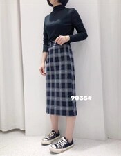 深秋时尚，田字格一步裙，，其它，帝凡璐