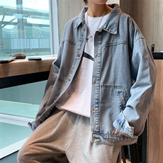 潮牌ins牛仔外套男港风ulzzang潮高街bf风宽松休闲夹克WJ409-p62，男装工装外套，星座1008-2