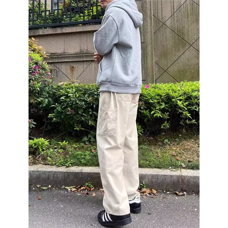 A780-P38美式vibe伐木裤男女高级感裤子直筒宽松休闲工装裤,男装工装外套,电商B323A