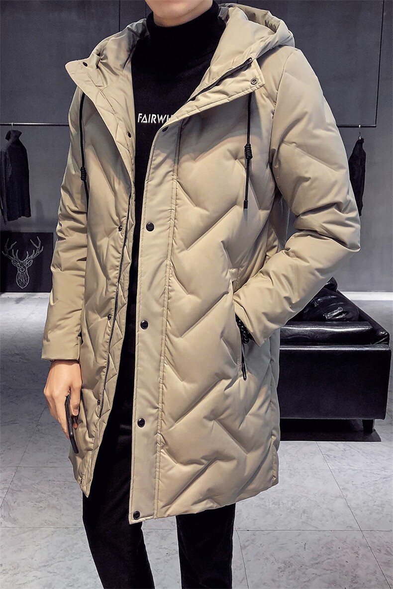 潮牌2021新款中长款羽绒服男装冬季加厚外套DS275T,男装羽绒服,电商A102