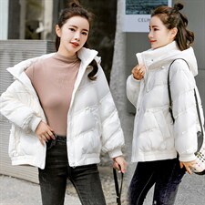 2021年新款羽绒服女装感小众清新宽松显瘦保暖短款纯色外套，女装羽绒服，曼娅璐
