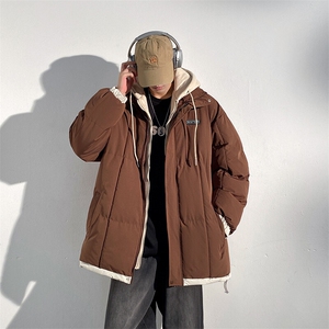 冬季格子男士棉袄加厚棉衣潮流连帽字母潮流棉服A266-WMY2311-P75图片