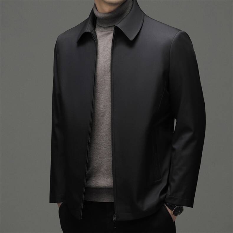 中年男士水貂毛领休闲棉服冬季新款加厚保暖上衣可脱卸内胆外套图片