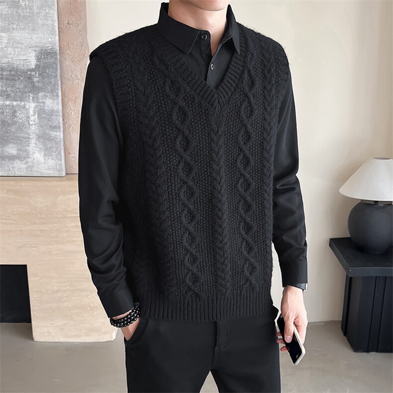 高品质男士假两件衬衫领新款刺绣针织打底衫CS38-P78控118,男装T恤,电商B278