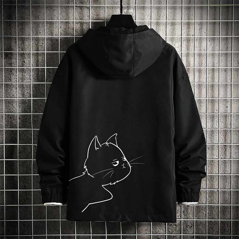 JK65149-P45连帽夹克男大码胖子棒球服上衣外套网格挂拍,男装夹克,电商A040A